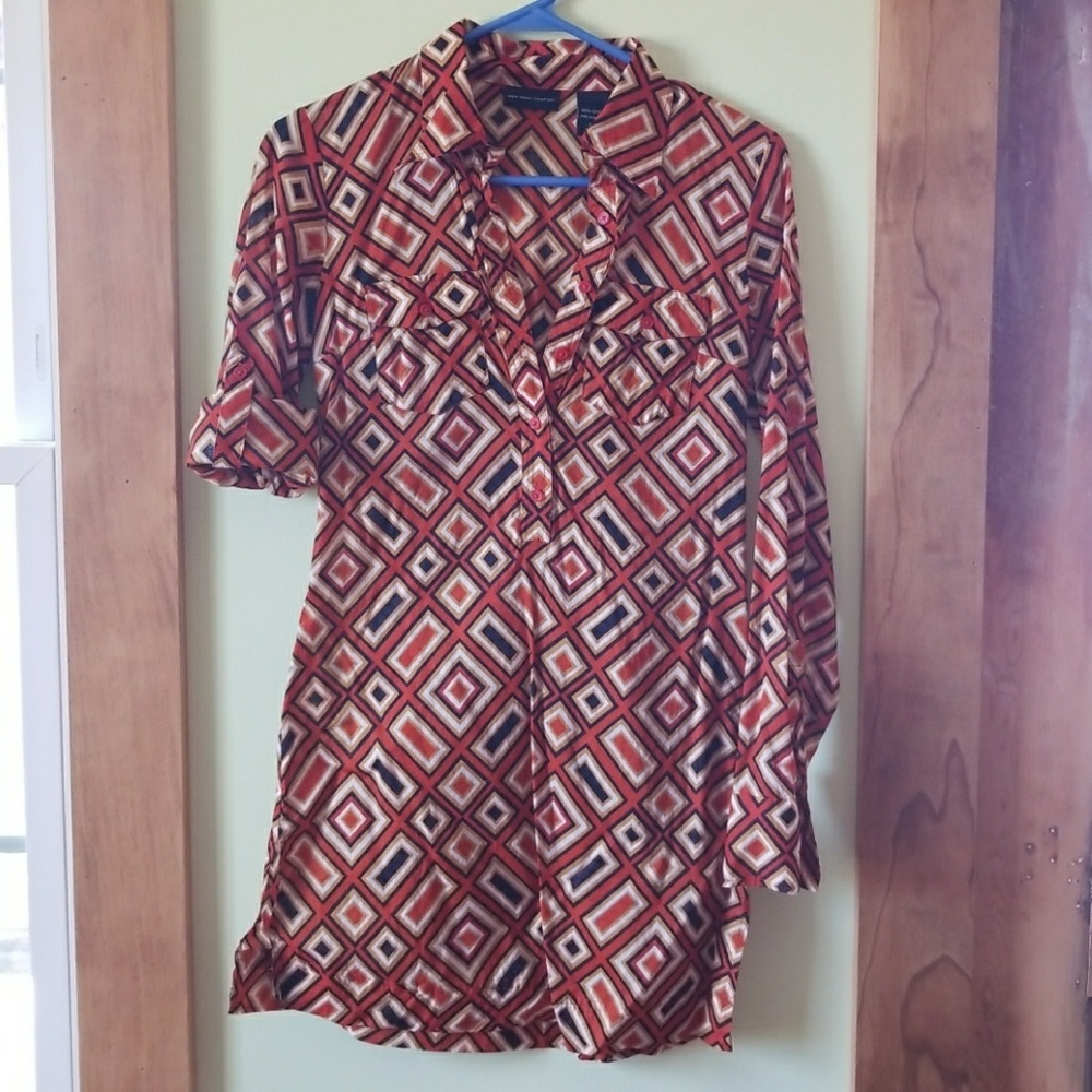 Geometric shirtdress